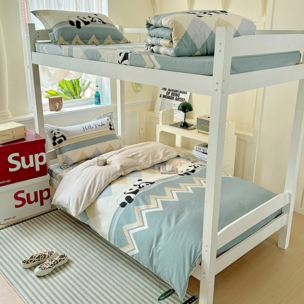 91家纺网 家纺一手货源 找家纺 （总）依庭 2025新款全棉印花学生三件套宿舍三件套全棉三件套纯棉三件套