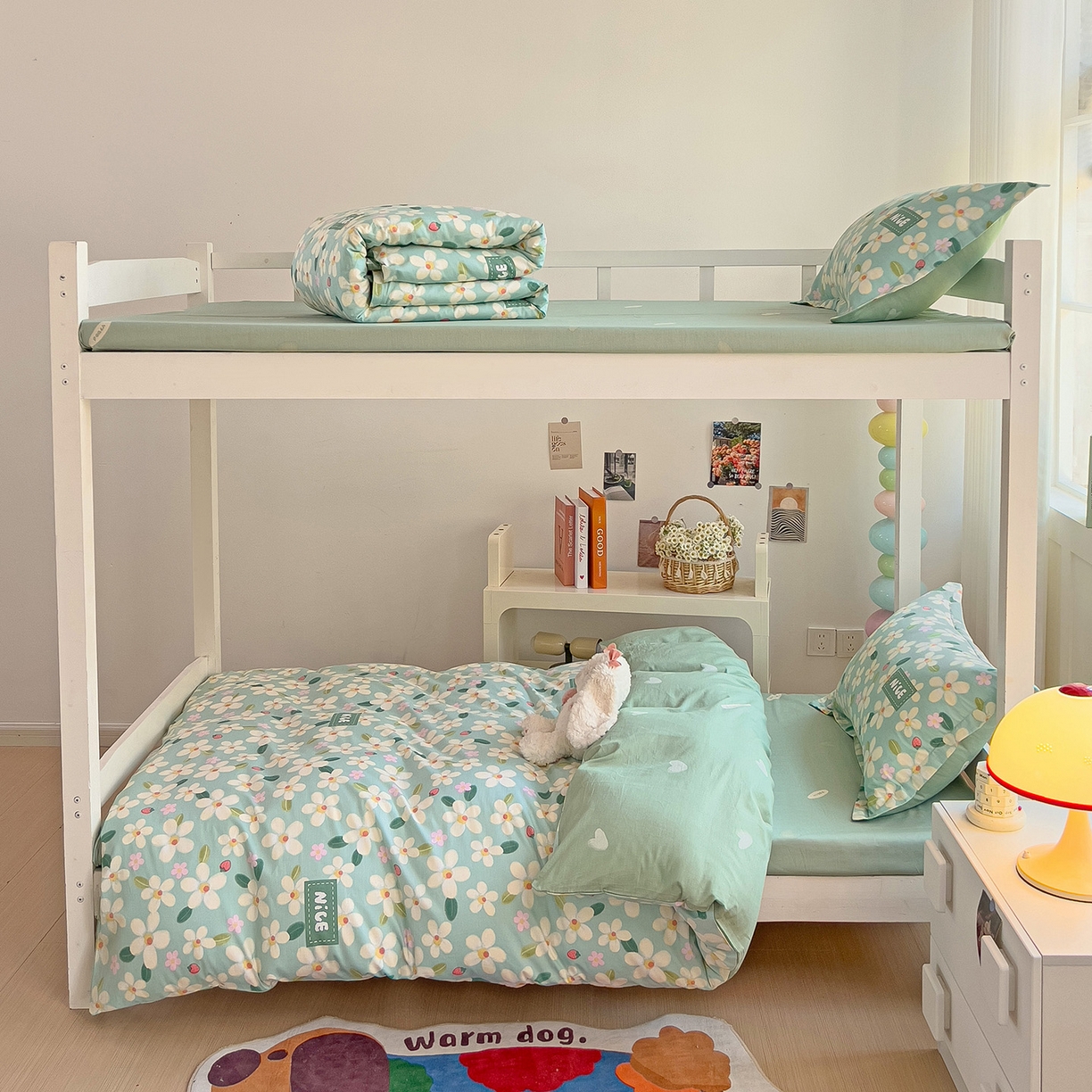 91家纺网 家纺一手货源 找家纺 依庭 2025新款全棉印花学生三件套宿舍三件套全棉三件套纯棉三件套 花满城