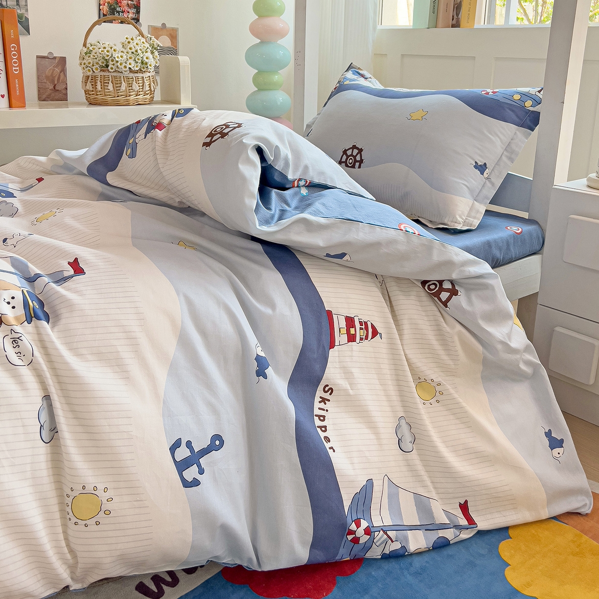 91家纺网 家纺一手货源 找家纺 依庭 2025新款全棉印花学生三件套宿舍三件套全棉三件套纯棉三件套 星夜号