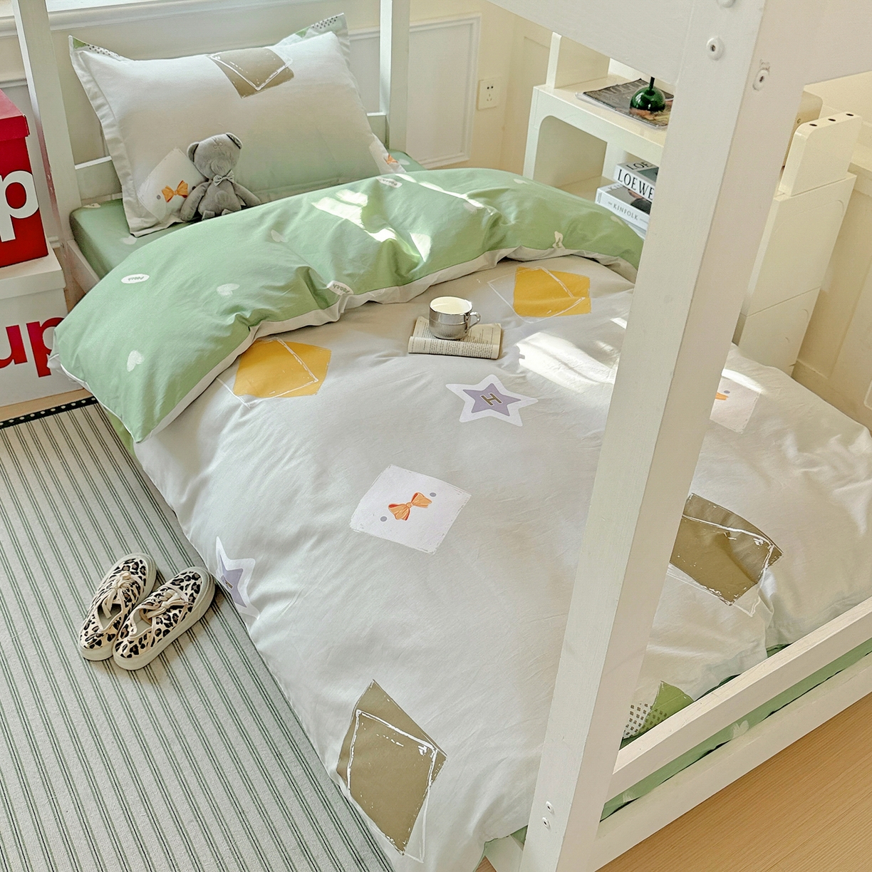 91家纺网 家纺一手货源 找家纺 依庭 2025新款全棉印花学生三件套宿舍三件套全棉三件套纯棉三件套 星烁