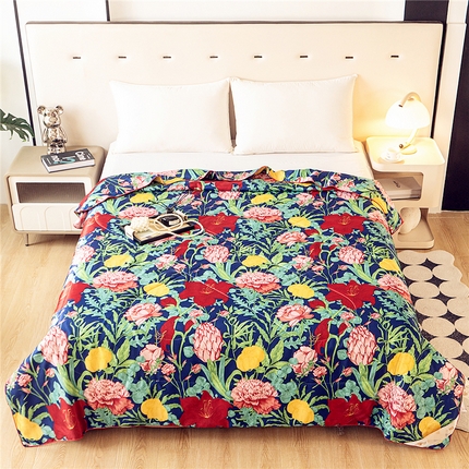 91家纺网 家纺一手货源 找家纺 （总）莉雅居 2025新款大豆纤维被被子被芯-花漾