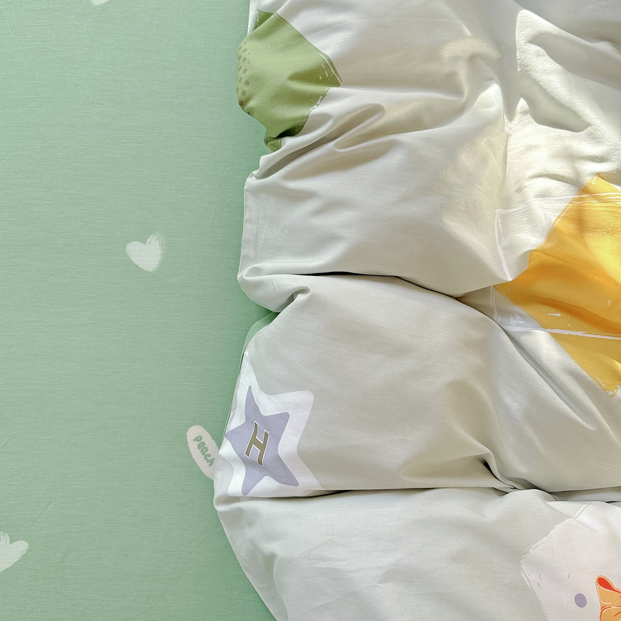 91家纺网 家纺一手货源 找家纺 依庭 2025新款全棉印花学生三件套宿舍三件套全棉三件套纯棉三件套 星烁