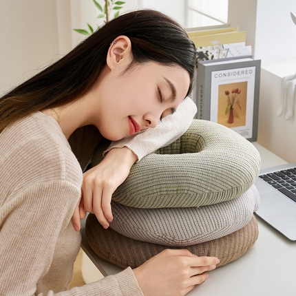（总）乐可 2025新款4D条纹午休枕枕头枕芯