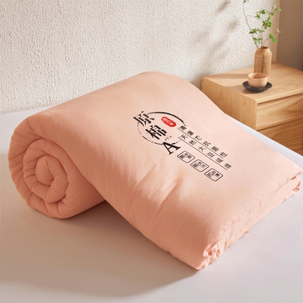 招财星家纺 2025新款直播热款超柔水洗棉冬被原棉大豆被纤维被夏凉被春秋被冬被被子被芯 原棉豆沙