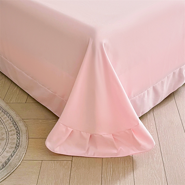 91家纺网 家纺一手货源 找家纺 （总）庭笙 2025新款梦幻纱立体玫瑰高定款法式蕾丝边四件套-玫瑰之恋