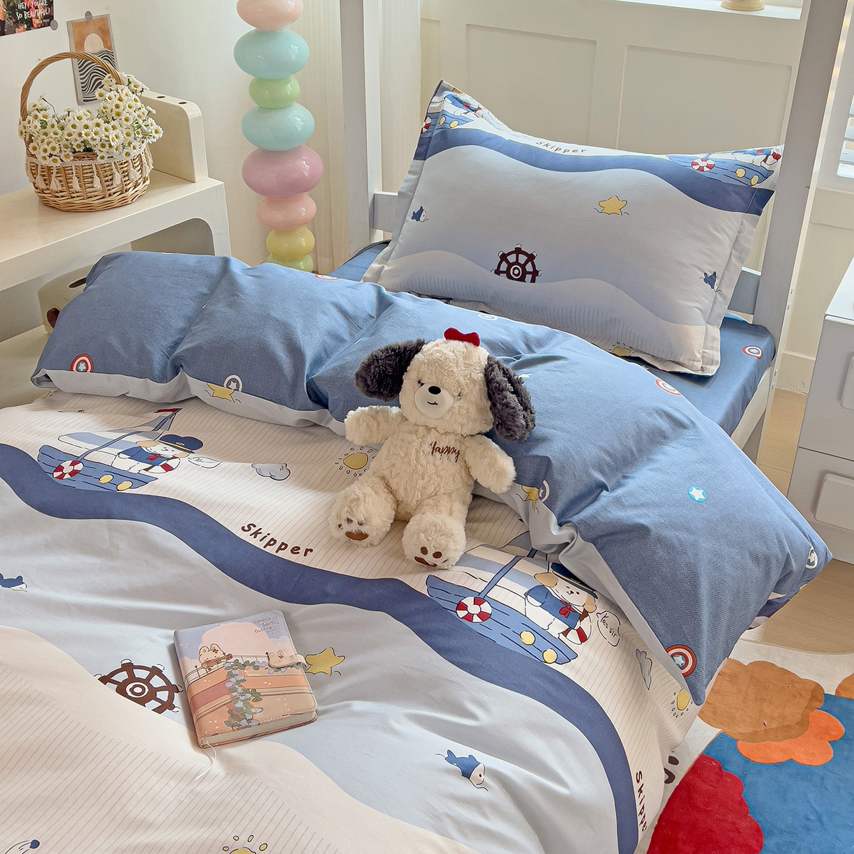 91家纺网 家纺一手货源 找家纺 依庭 2025新款全棉印花学生三件套宿舍三件套全棉三件套纯棉三件套 星夜号