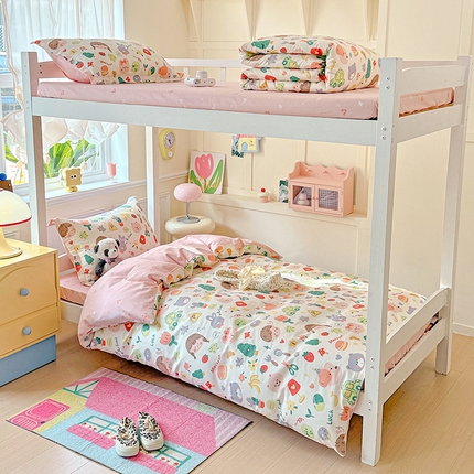 91家纺网 家纺一手货源 找家纺 （总）依庭 2025新款全棉印花学生三件套宿舍三件套全棉三件套纯棉三件套