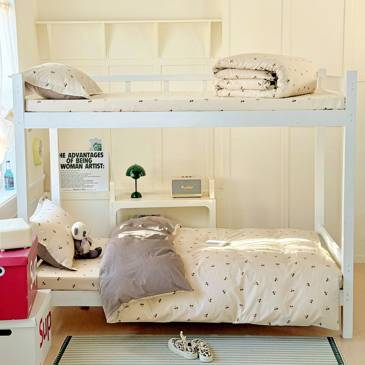 91家纺网 家纺一手货源 找家纺 依庭 2025新款全棉印花学生三件套宿舍三件套全棉三件套纯棉三件套 樱姿