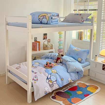 91家纺网 家纺一手货源 找家纺 （总）依庭 2025新款全棉印花学生三件套宿舍三件套全棉三件套纯棉三件套