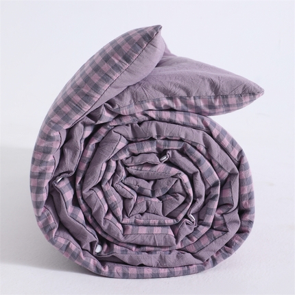 91家纺网 家纺一手货源 找家纺 翰轩家居 2025新款多规格全棉A类色织水洗棉活套可拆洗四季款大豆被 维多娜