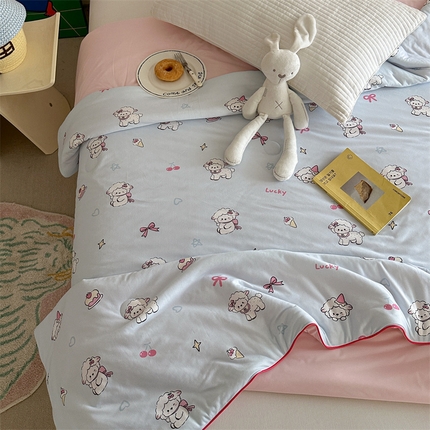 暖生活 2025新款双面可用绵绵冰双感夏被 蛋糕小咩