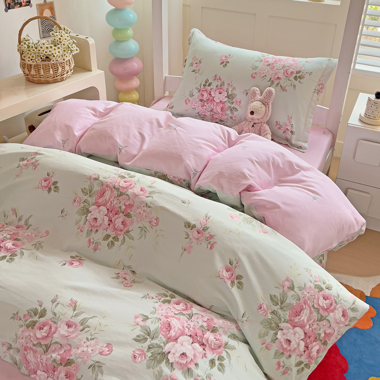 91家纺网 家纺一手货源 找家纺 依庭 2025新款全棉印花学生三件套宿舍三件套全棉三件套纯棉三件套 罗微