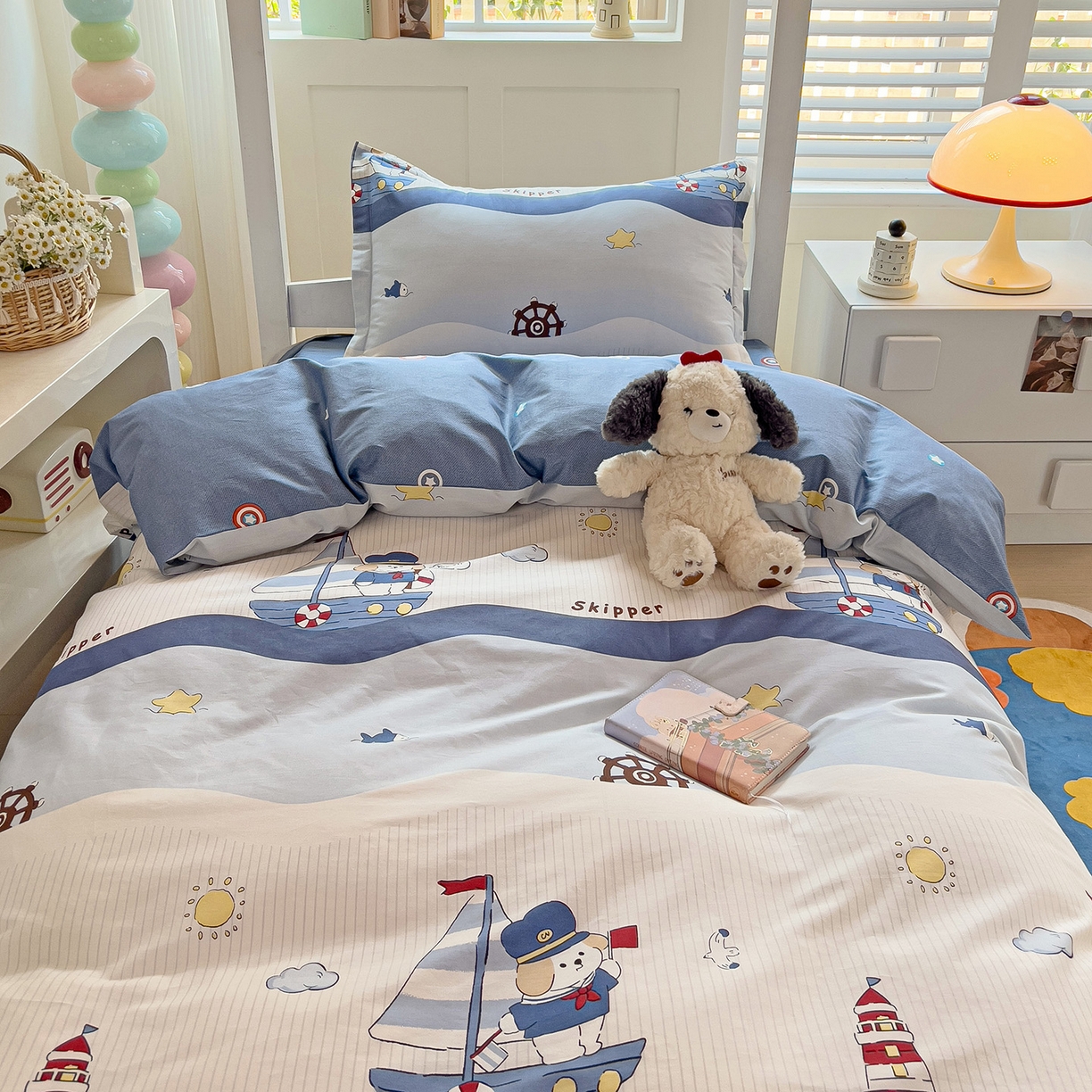 91家纺网 家纺一手货源 找家纺 依庭 2025新款全棉印花学生三件套宿舍三件套全棉三件套纯棉三件套 星夜号