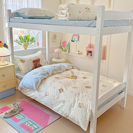 91家纺网 家纺一手货源 找家纺 （总）依庭 2025新款全棉印花学生三件套宿舍三件套全棉三件套纯棉三件套