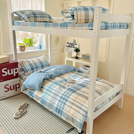 91家纺网 家纺一手货源 找家纺 （总）依庭 2025新款全棉印花学生三件套宿舍三件套全棉三件套纯棉三件套