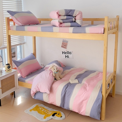 91家纺网 家纺一手货源 找家纺 （总）依庭 2025新款全棉印花学生三件套宿舍三件套全棉三件套纯棉三件套