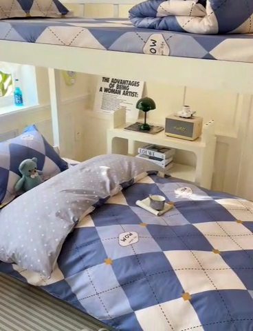 91家纺网 家纺一手货源 找家纺 依庭 2025新款全棉印花学生三件套宿舍三件套全棉三件套纯棉三件套 意林