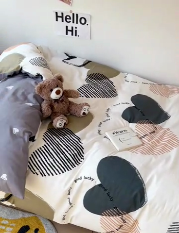 91家纺网 家纺一手货源 找家纺 依庭 2025新款全棉印花学生三件套宿舍三件套全棉三件套纯棉三件套 卡布奇诺