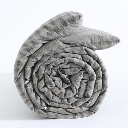 91家纺网 家纺一手货源 找家纺 翰轩家居 2025新款多规格全棉A类色织水洗棉活套可拆洗四季款大豆被 洛克