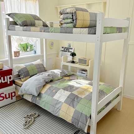 91家纺网 家纺一手货源 找家纺 （总）依庭 2025新款全棉印花学生三件套宿舍三件套全棉三件套纯棉三件套