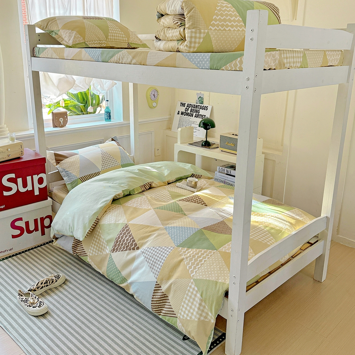 91家纺网 家纺一手货源 找家纺 依庭 2025新款全棉印花学生三件套宿舍三件套全棉三件套纯棉三件套 云峰