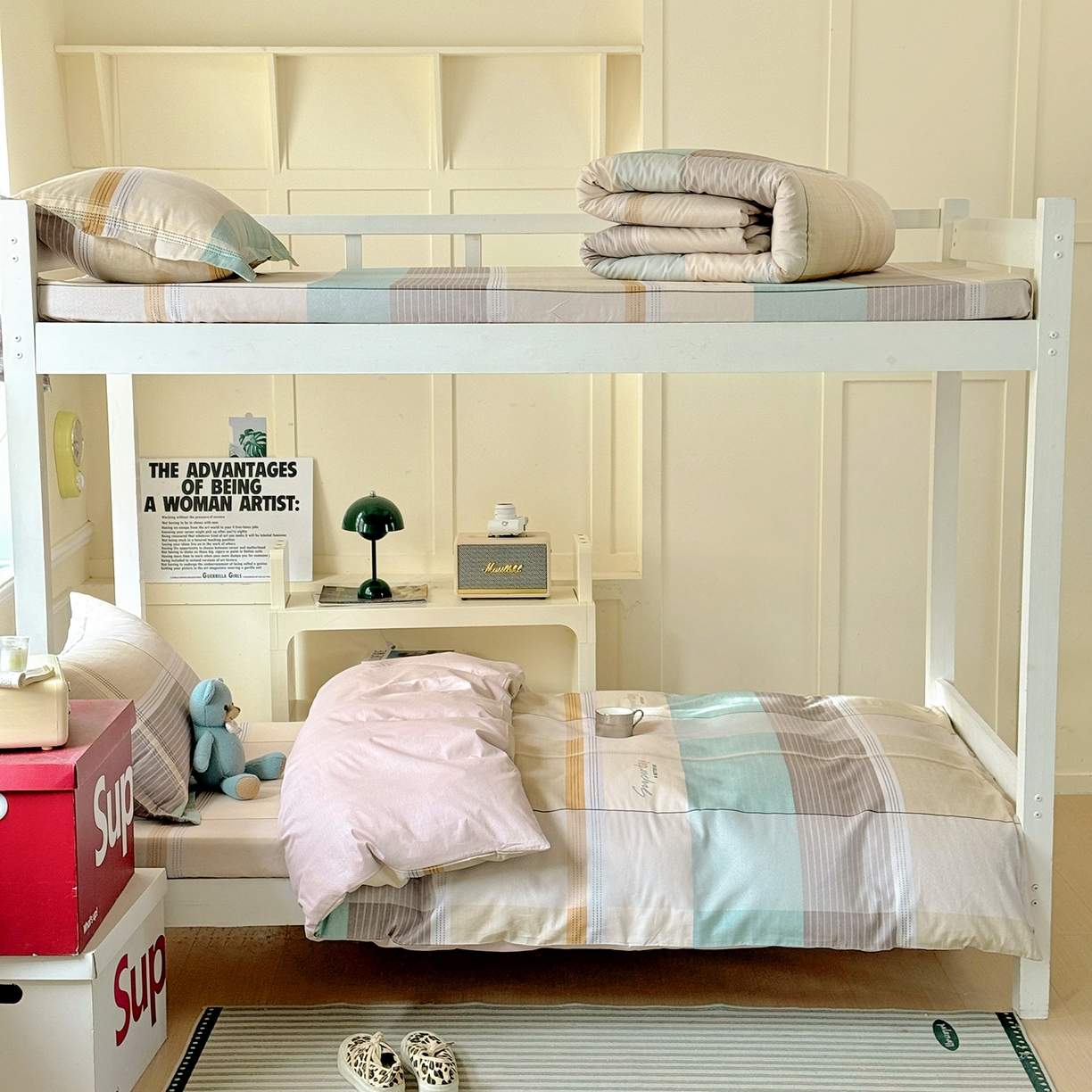 91家纺网 家纺一手货源 找家纺 依庭 2025新款全棉印花学生三件套宿舍三件套全棉三件套纯棉三件套 阳光沙漠