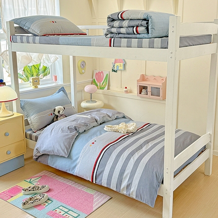 91家纺网 家纺一手货源 找家纺 （总）依庭 2025新款全棉印花学生三件套宿舍三件套全棉三件套纯棉三件套