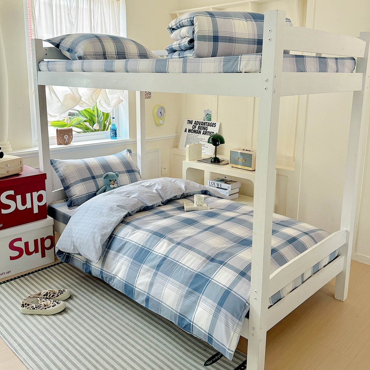 91家纺网 家纺一手货源 找家纺 依庭 2025新款全棉印花学生三件套宿舍三件套全棉三件套纯棉三件套 悬浮晶阵