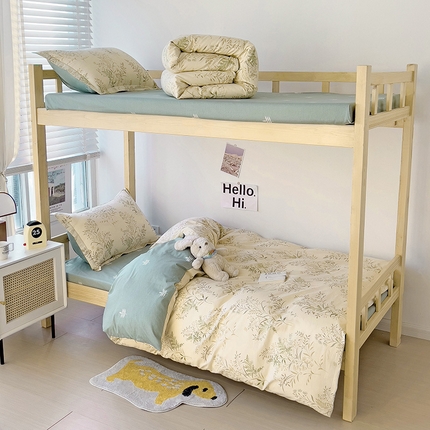 91家纺网 家纺一手货源 找家纺 （总）依庭 2025新款全棉印花学生三件套宿舍三件套全棉三件套纯棉三件套