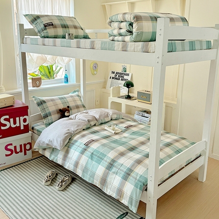 91家纺网 家纺一手货源 找家纺 （总）依庭 2025新款全棉印花学生三件套宿舍三件套全棉三件套纯棉三件套