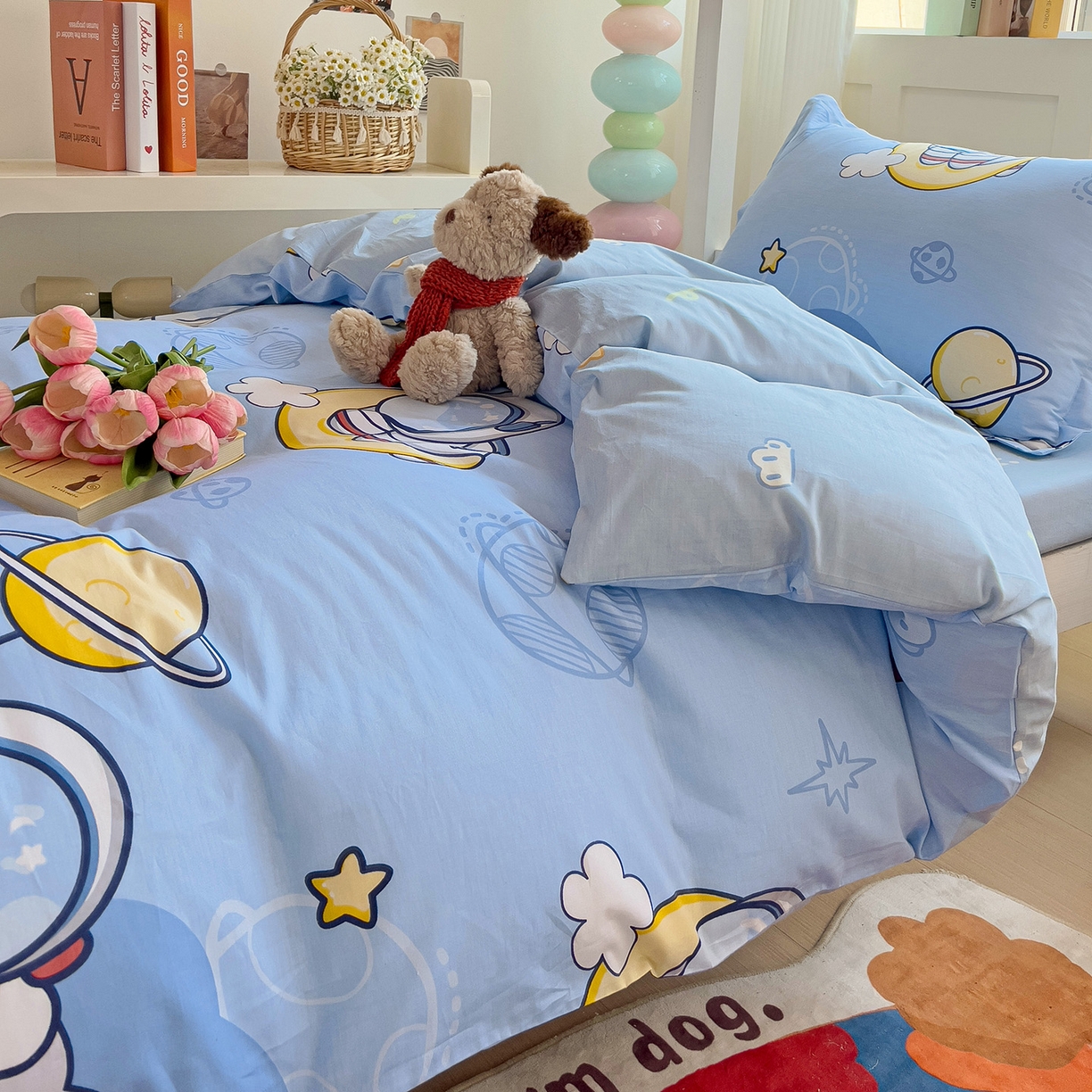 91家纺网 家纺一手货源 找家纺 依庭 2025新款全棉印花学生三件套宿舍三件套全棉三件套纯棉三件套 探索星球