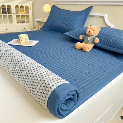 91家纺网 家纺一手货源 找家纺 （总）雯豆家纺 2025新款加厚夹棉床褥子防滑床垫床护垫纯色素色绗缝垫子