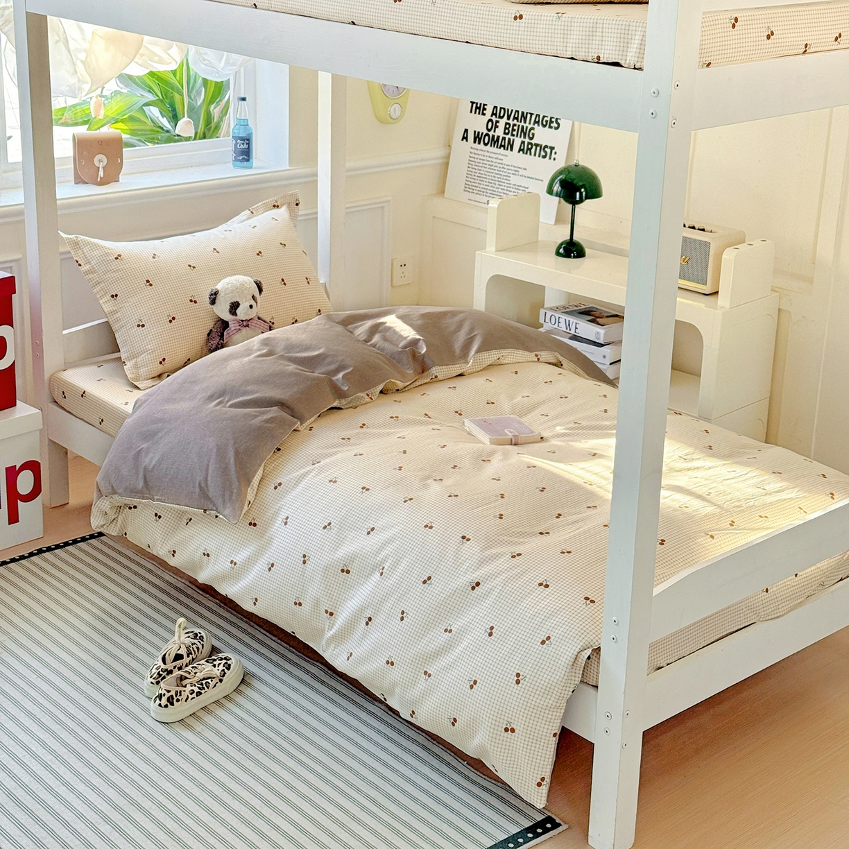 91家纺网 家纺一手货源 找家纺 依庭 2025新款全棉印花学生三件套宿舍三件套全棉三件套纯棉三件套 樱姿