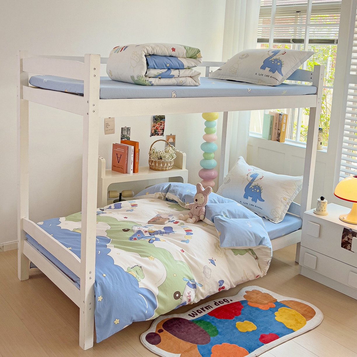 91家纺网 家纺一手货源 找家纺 依庭 2025新款全棉印花学生三件套宿舍三件套全棉三件套纯棉三件套 遨游太空