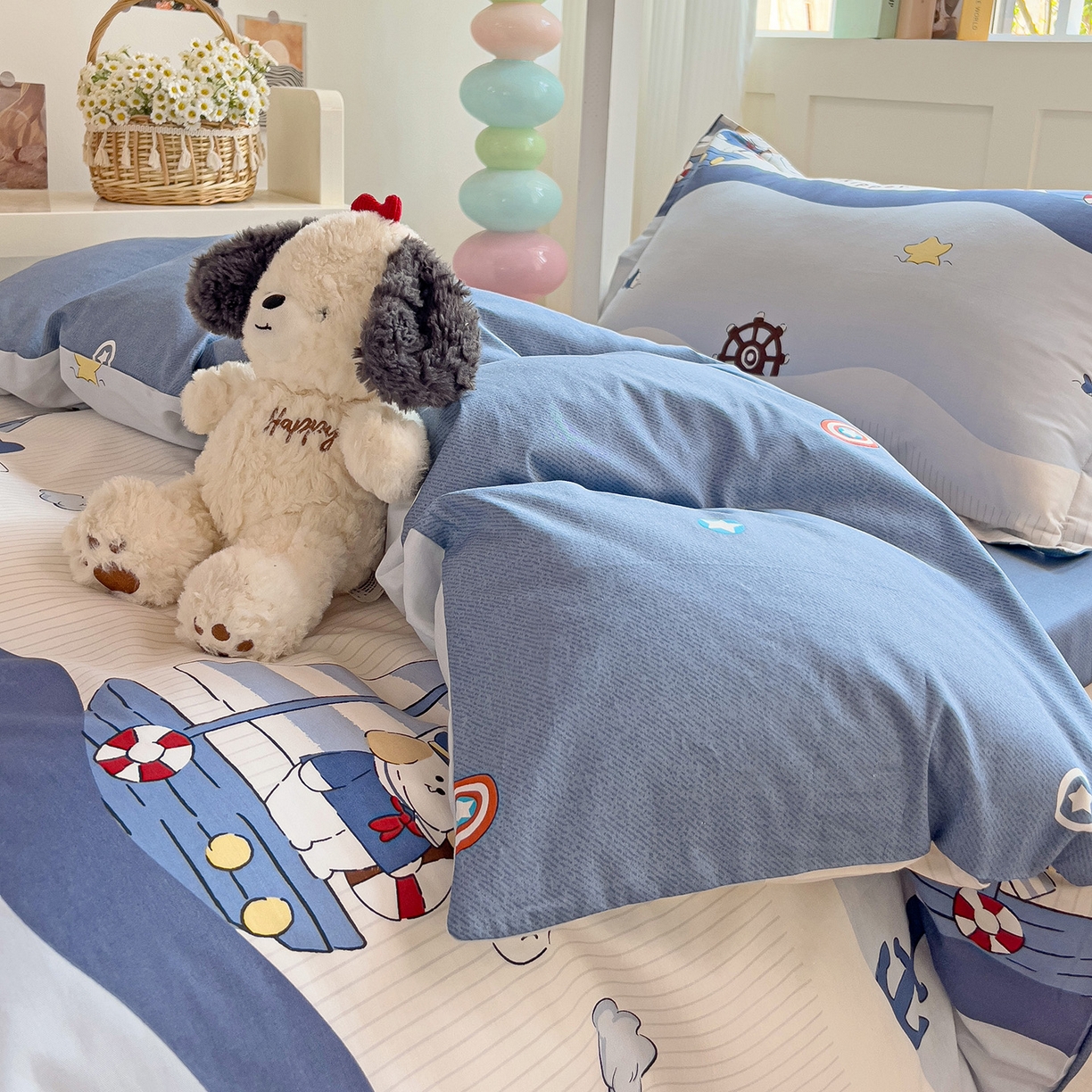 91家纺网 家纺一手货源 找家纺 依庭 2025新款全棉印花学生三件套宿舍三件套全棉三件套纯棉三件套 星夜号