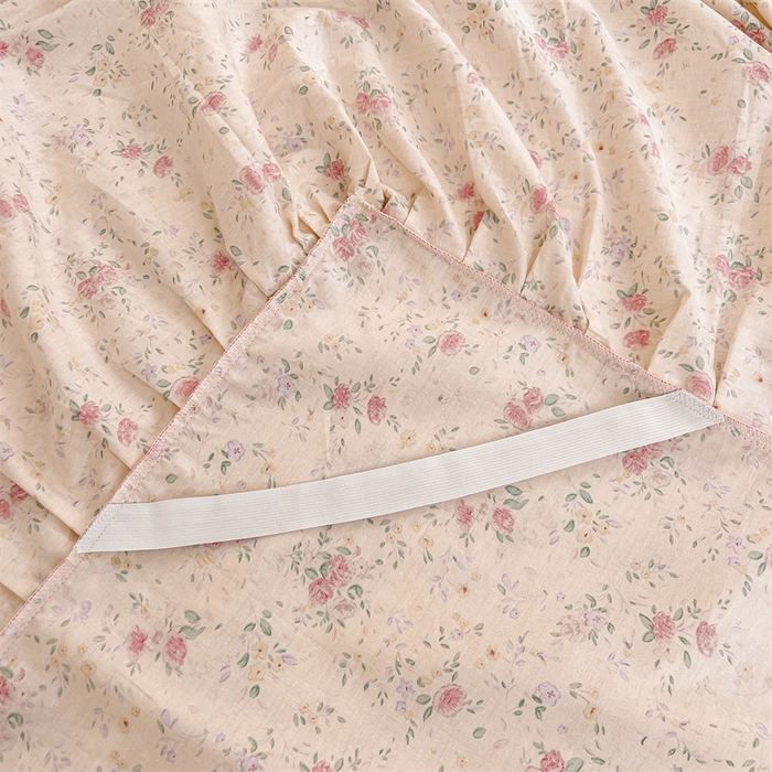 91家纺网 家纺一手货源 找家纺 缦彩 2025新款韩版全棉公主风纯棉床裙单品 雾岛听风