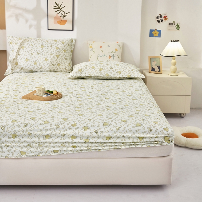 91家纺网 家纺一手货源 找家纺 （总）云玲时尚 2025春夏新款针织棉双层纱单床笠床笠单件