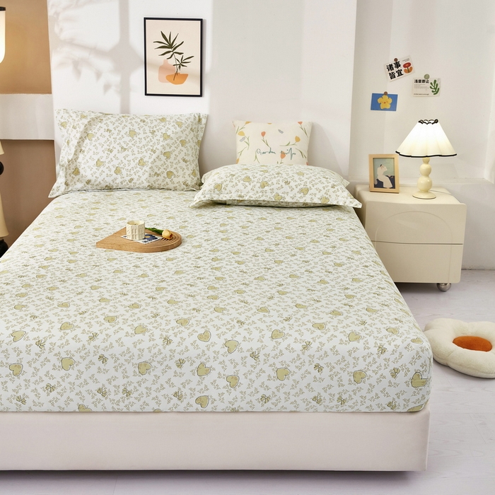 91家纺网 家纺一手货源 找家纺 （总）云玲时尚 2025春夏新款针织棉双层纱单床笠床笠单件