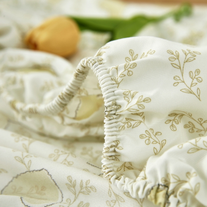 91家纺网 家纺一手货源 找家纺 （总）云玲时尚 2025春夏新款针织棉双层纱单床笠床笠单件