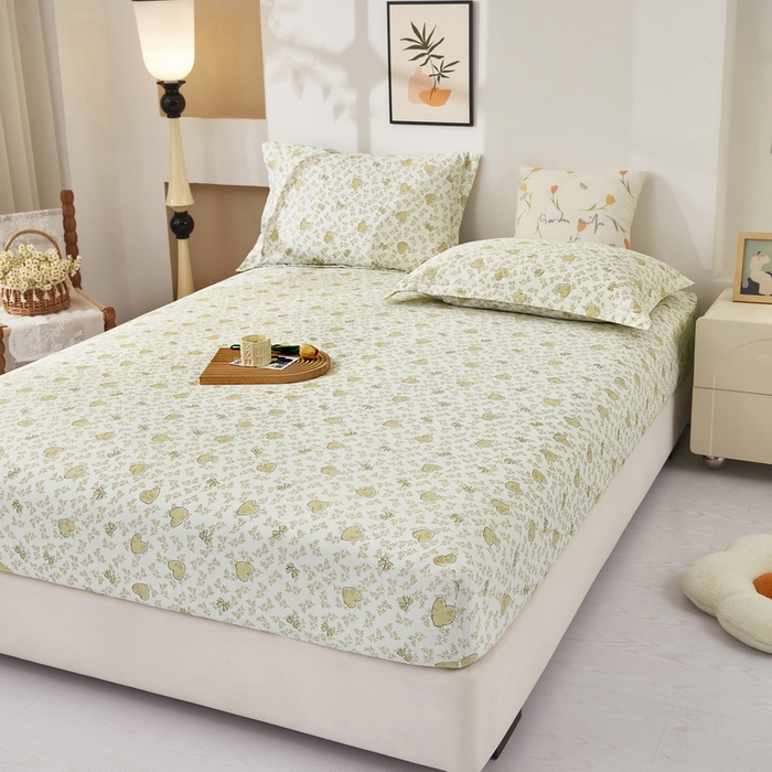 91家纺网 家纺一手货源 找家纺 （总）云玲时尚 2025春夏新款针织棉双层纱单床笠床笠单件