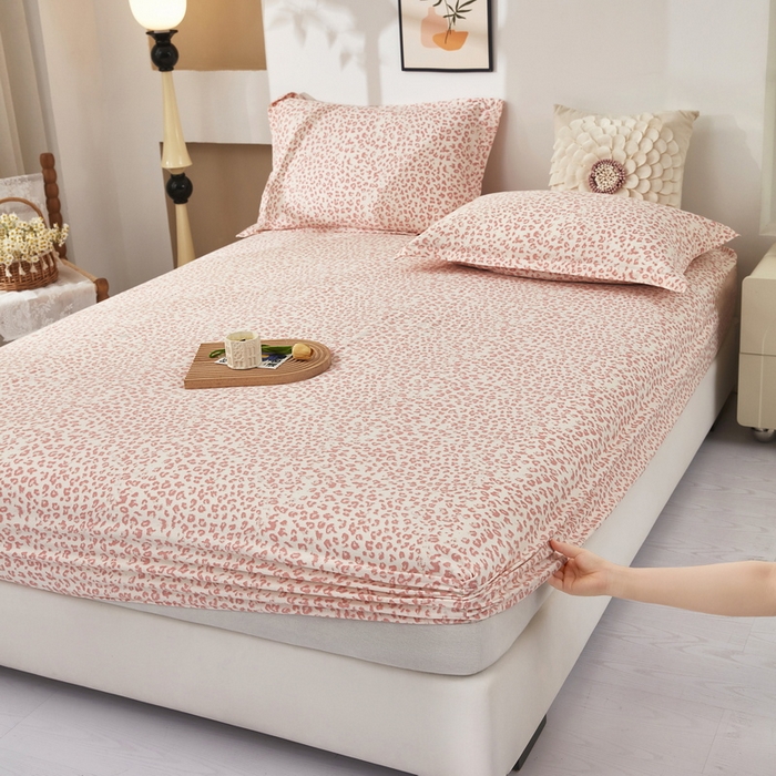 91家纺网 家纺一手货源 找家纺 （总）云玲时尚 2025春夏新款针织棉双层纱单床笠床笠单件