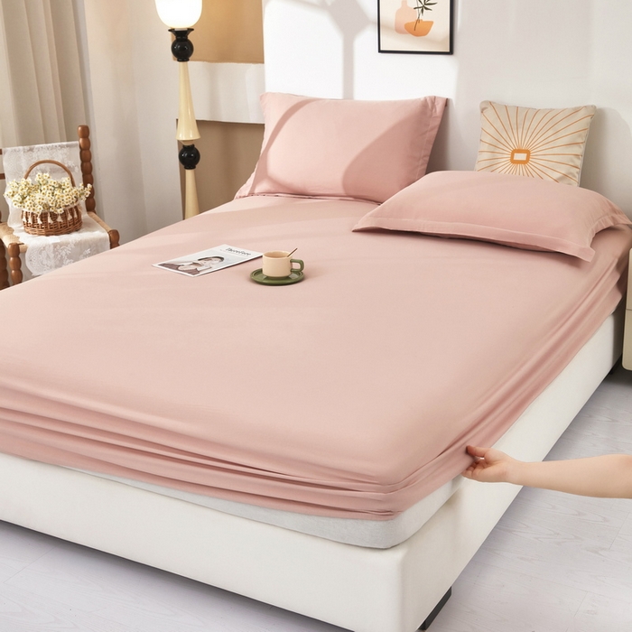 91家纺网 家纺一手货源 找家纺 （总）云玲时尚 2025春夏新款针织棉双层纱单床笠床笠单件