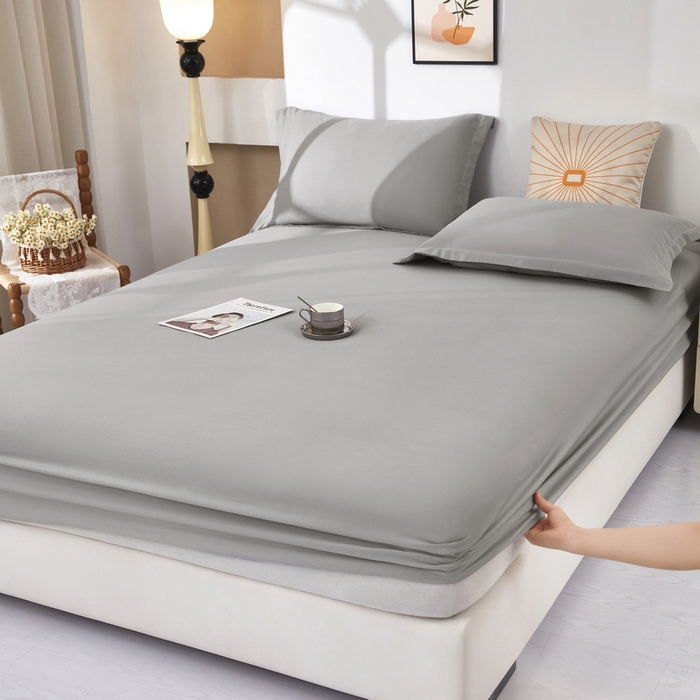 91家纺网 家纺一手货源 找家纺 （总）云玲时尚 2025春夏新款针织棉双层纱单床笠床笠单件