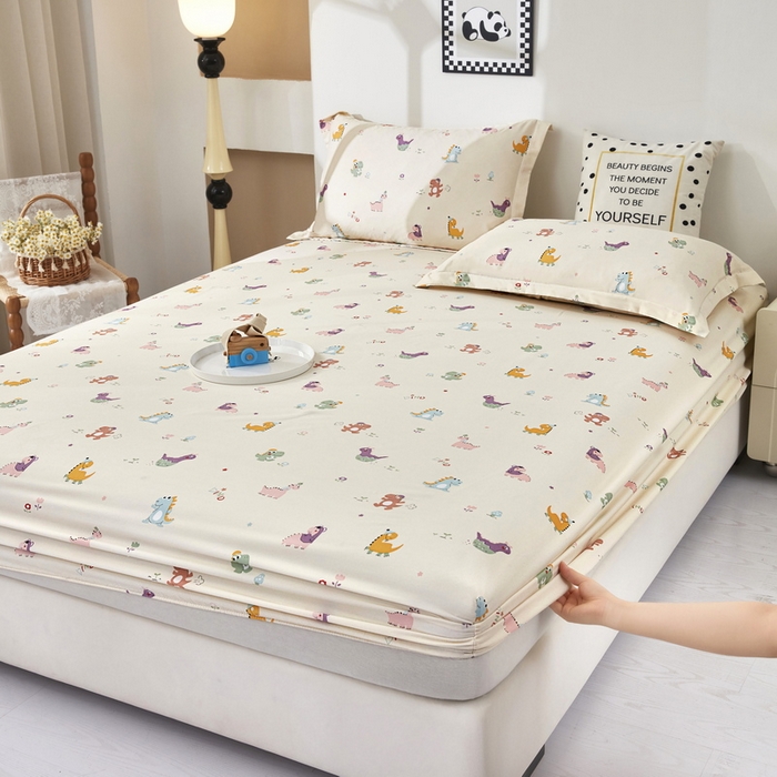 91家纺网 家纺一手货源 找家纺 （总）云玲时尚 2025春夏新款针织棉双层纱单床笠床笠单件