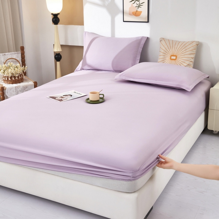 91家纺网 家纺一手货源 找家纺 （总）云玲时尚 2025春夏新款针织棉双层纱单床笠床笠单件