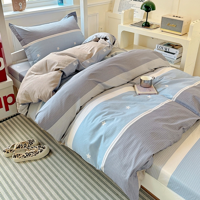 91家纺网 家纺一手货源 找家纺 （总）依庭 2025新款全棉印花学生三件套宿舍三件套全棉三件套纯棉三件套