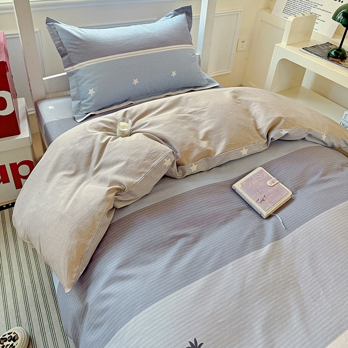 91家纺网 家纺一手货源 找家纺 （总）依庭 2025新款全棉印花学生三件套宿舍三件套全棉三件套纯棉三件套