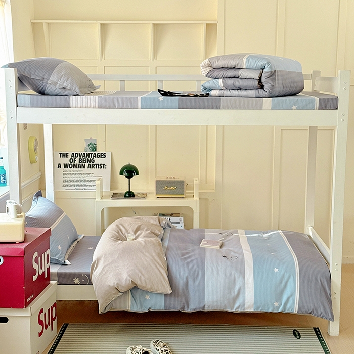 91家纺网 家纺一手货源 找家纺 （总）依庭 2025新款全棉印花学生三件套宿舍三件套全棉三件套纯棉三件套