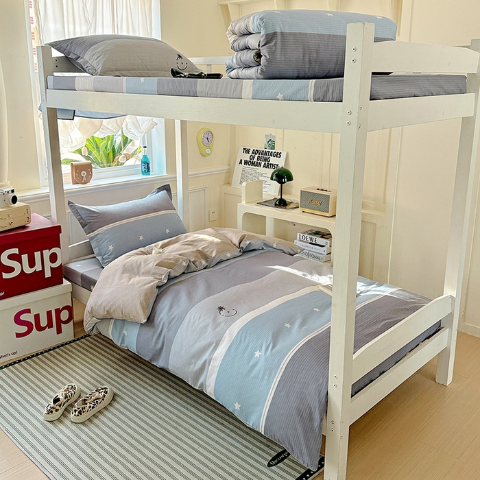 91家纺网 家纺一手货源 找家纺 （总）依庭 2025新款全棉印花学生三件套宿舍三件套全棉三件套纯棉三件套