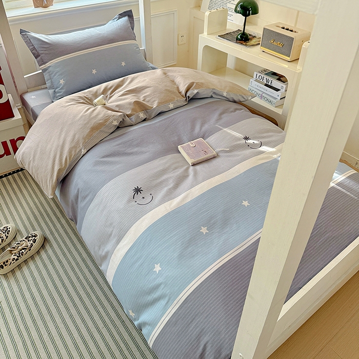 91家纺网 家纺一手货源 找家纺 （总）依庭 2025新款全棉印花学生三件套宿舍三件套全棉三件套纯棉三件套